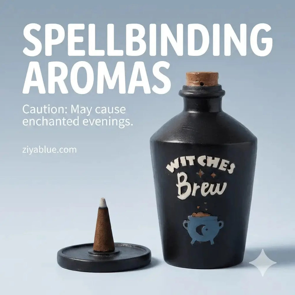 Witches Brew Incense Burner | Potion Bottle Smoking Elixir Something Different Ziya Blue