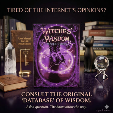 Witches' Wisdom Oracle | 48-Card Mini Earth Deck  Ziya Blue