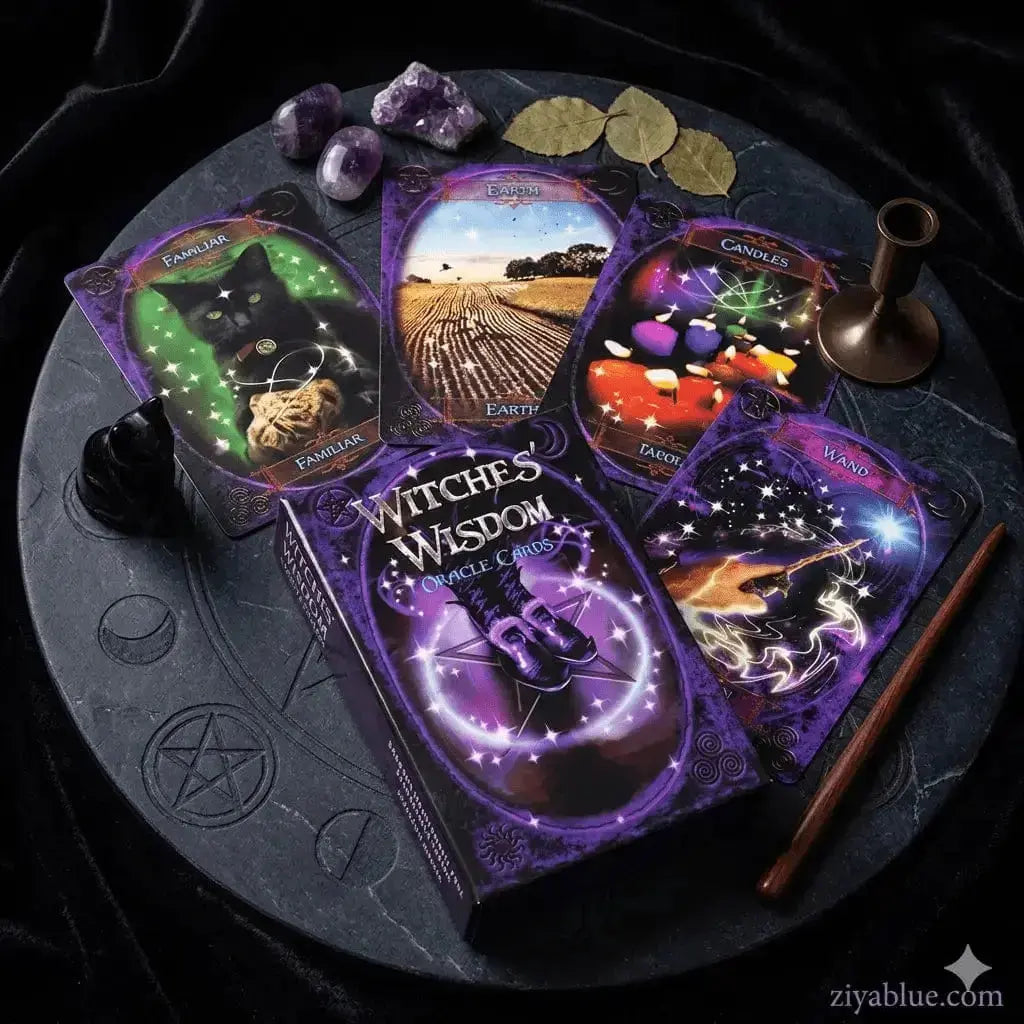 Witches' Wisdom Oracle | 48-Card Mini Earth Deck Ziya Blue Ziya Blue