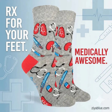 Women's Medical Socks: The Perfect Prescription Good Luck Sock Ziya Blue