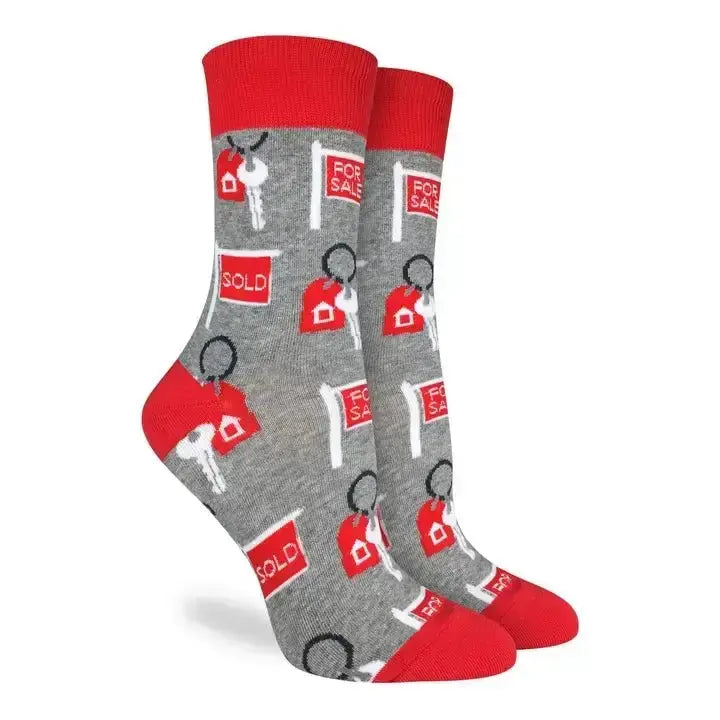 Women's Real Estate Socks: A Prime Listing Good Luck Sock Ziya Blue
