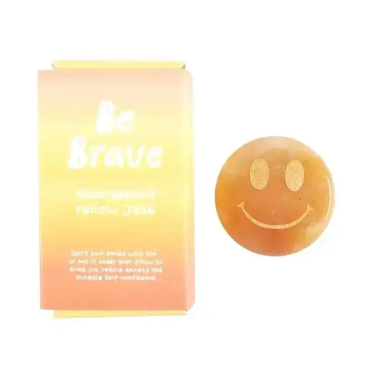 Yellow Jade Happy Face Crystal: Your Sunshine in a Pocket 🌟😊 Something Different Ziya Blue