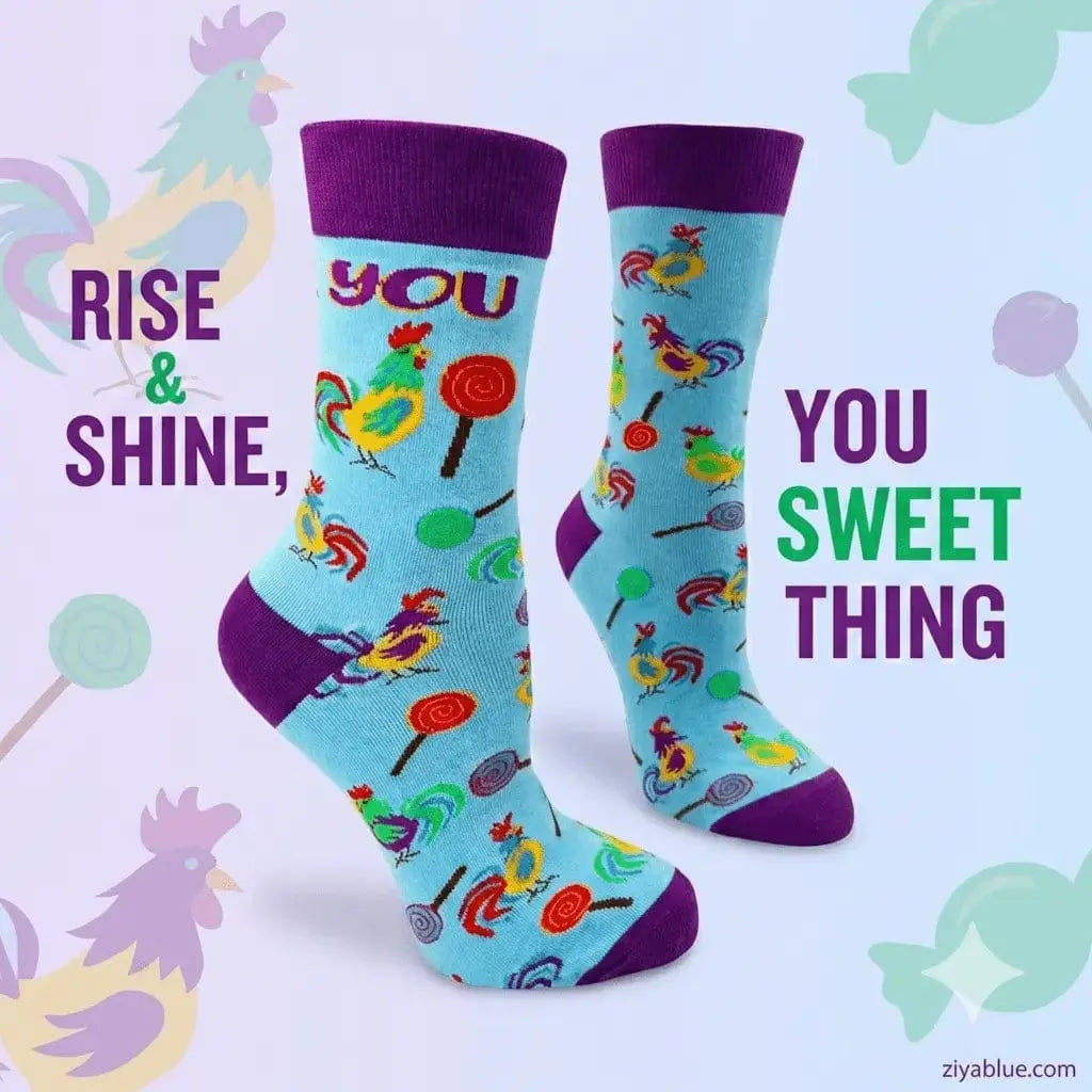 You Cocksucker Socks: A Side of Sass Fabdaz Ziya Blue