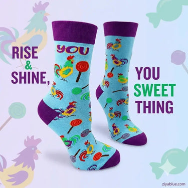 You Cocksucker Socks: A Side of Sass Fabdaz Ziya Blue