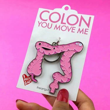 You Move Me: The Colon Keychain I Heart Guts Ziya Blue
