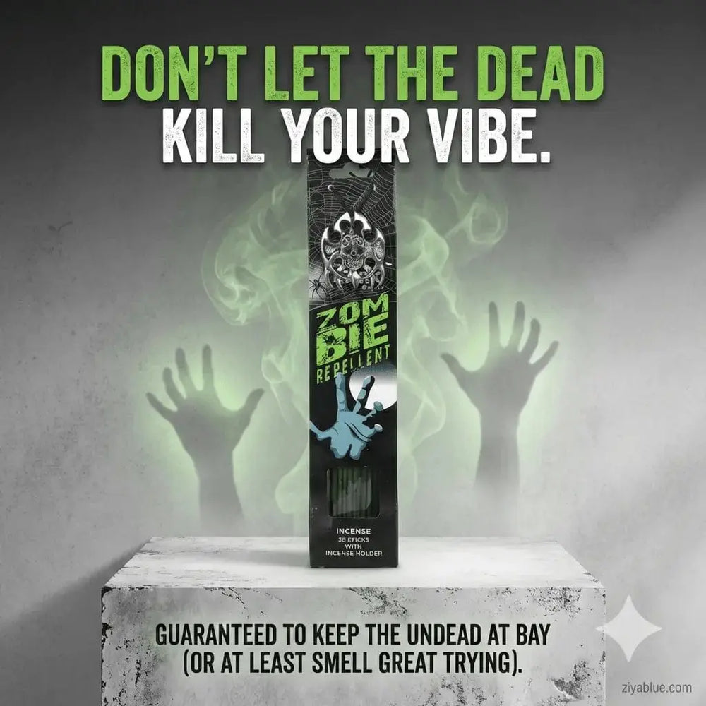 Zombie Repellent Incense Sticks: The Gothic Jasmine Decor Ziya Blue Ziya Blue