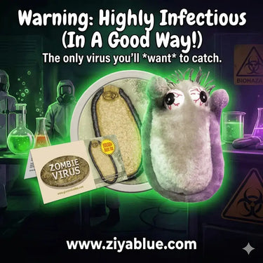 Zombie Virus Plush – Undead Soft Toy (Braaaains?) Giant Microbes Ziya Blue