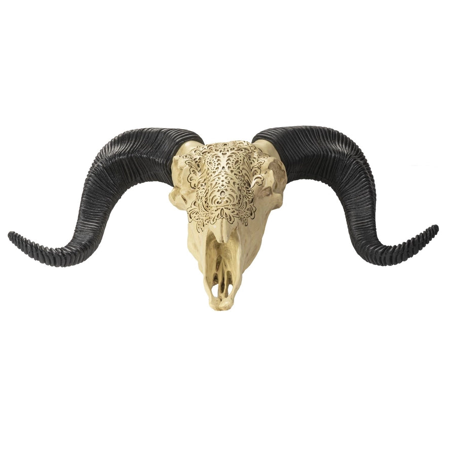 Large Decorative Ram Skull | Faux Taxidermy Gothic Decor