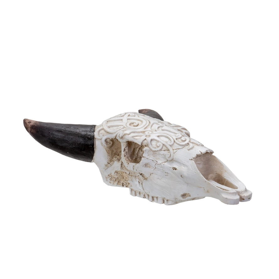 LED Carved Cow Skull Wall Decor | Western Gothic Lighting
