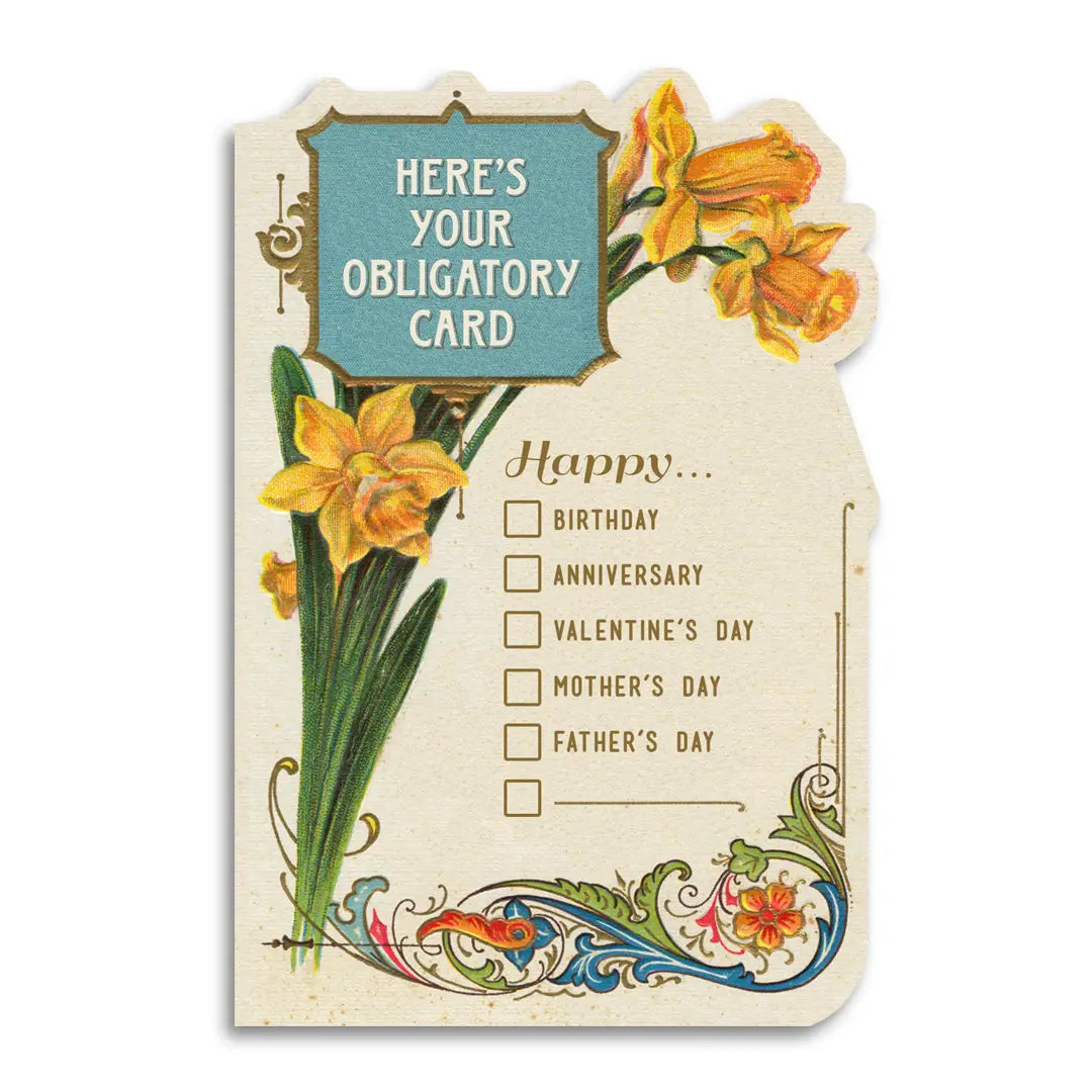 Funny All Occasion Here's Your Obligatory Card