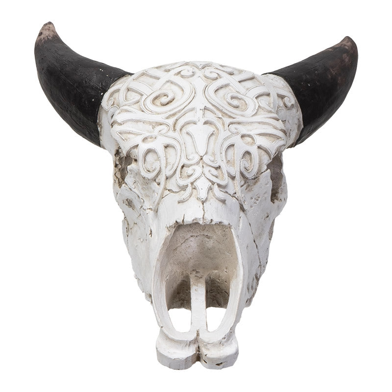 LED Carved Cow Skull Wall Decor | Western Gothic Lighting