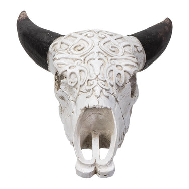 LED Carved Cow Skull Wall Decor | Western Gothic Lighting