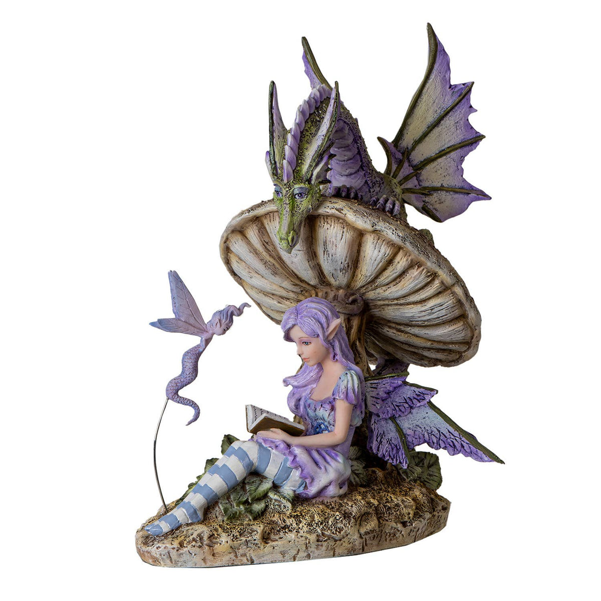 Story Teller Fairy and Dragon Figurine by Amy Brown: Where Ancient Lore Meets Whimsical Magic