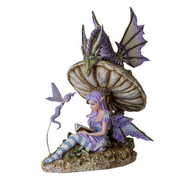 Story Teller Fairy and Dragon Figurine by Amy Brown: Where Ancient Lore Meets Whimsical Magic