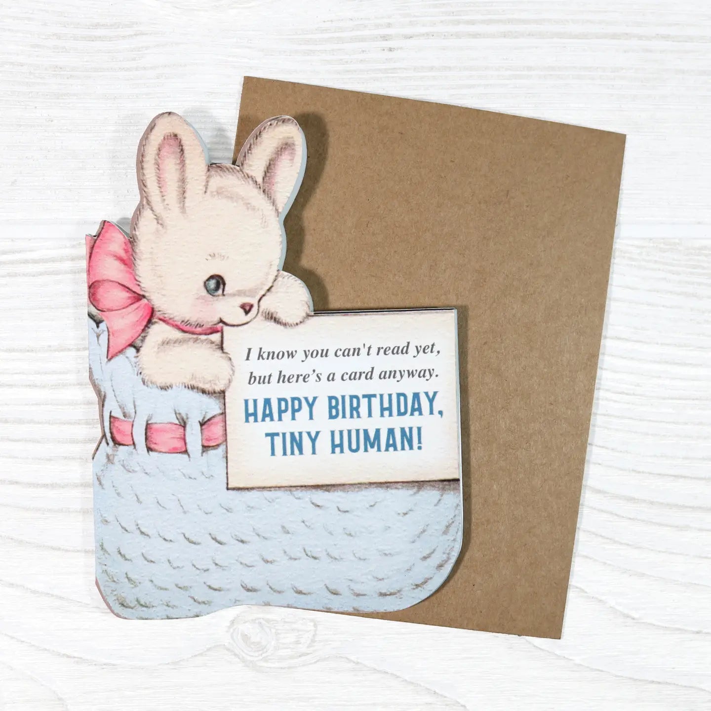 Happy Birthday, Tiny Human! - Funny Greeting Card For Baby