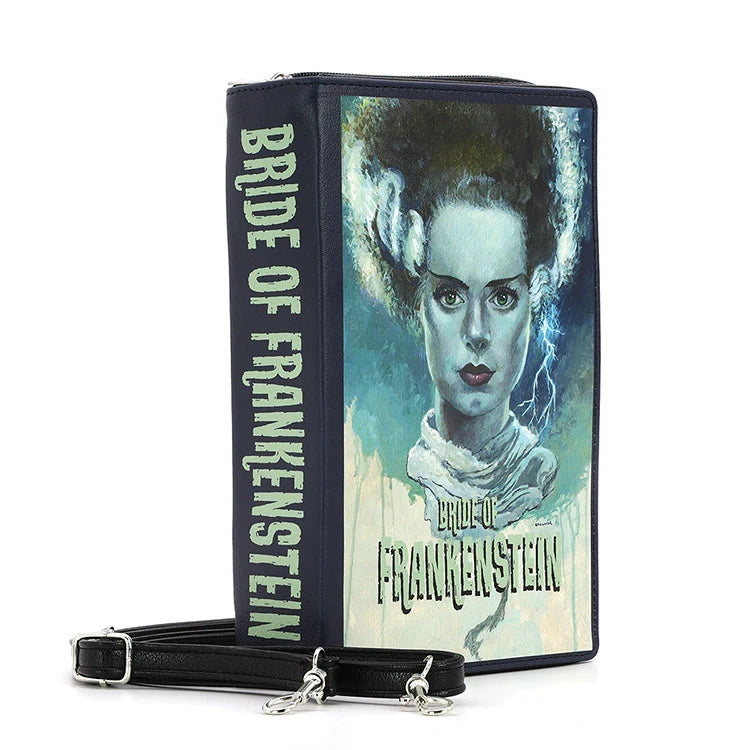 Bride of Frankenstein Book Clutch | Gothic Vinyl Bag