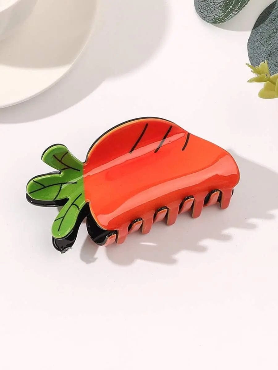 Ziya Blue Hair Accessories Carrot Hair Claw | Quirky Vegetable Hair Clip | Ziya Blue