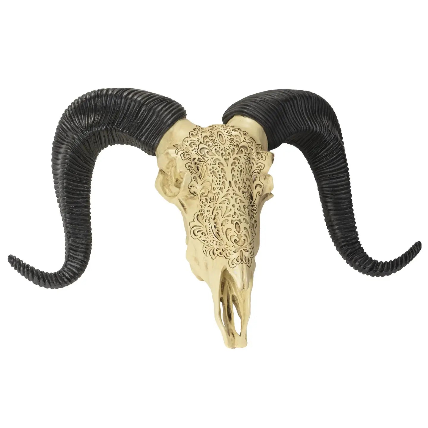 Carved Ram Decorative Skull