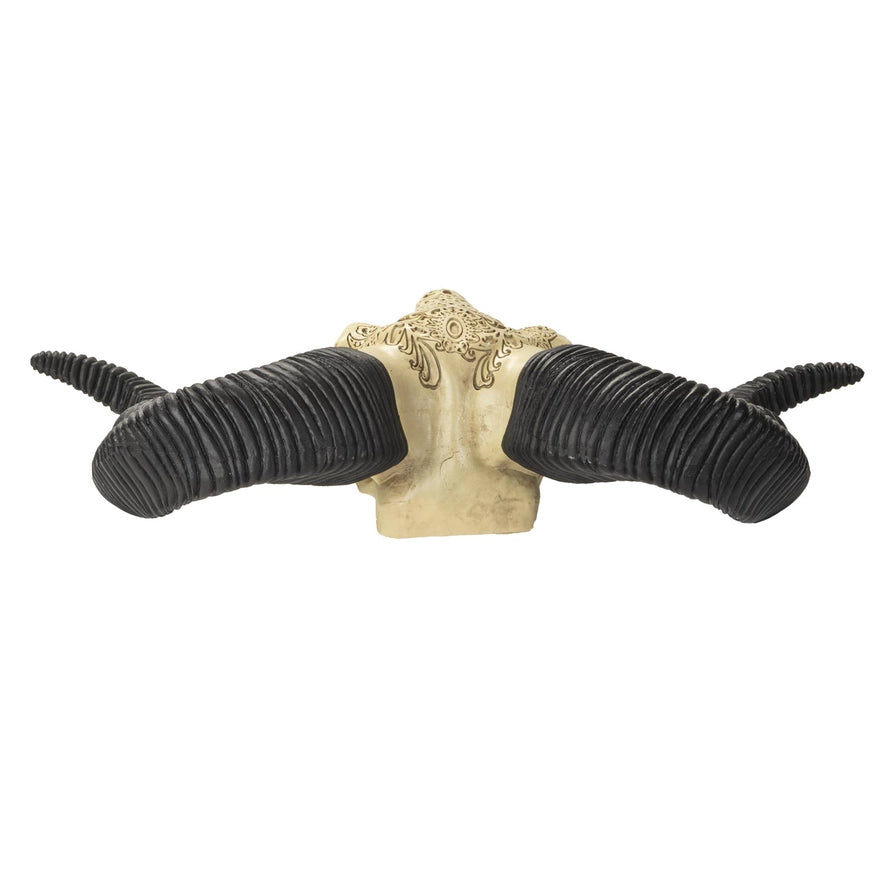 Large Decorative Ram Skull | Faux Taxidermy Gothic Decor