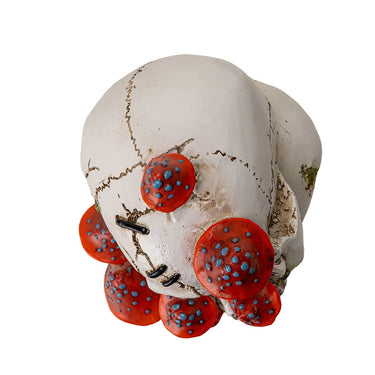 Mushroom Skull Figurine | Gothic & Cottagecore Decor
