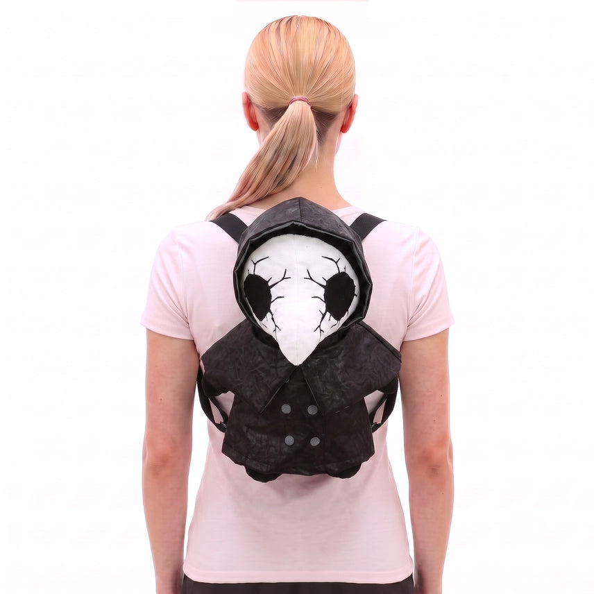 Cracked Eyes Plague Doctor Plush Backpack | Gothic Bags