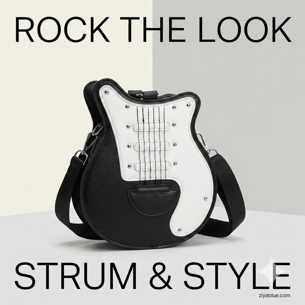 Ziya Blue Handbags Guitar Shaped Crossbody Bag | A Witty Rock Star Style For Daily Looks!