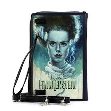 Bride of Frankenstein Book Clutch | Gothic Vinyl Bag