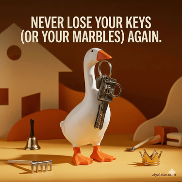 Ziya Blue Home Decor Magnetic Goose Key Holder: Quirky Desk Decor - Ziya Blue