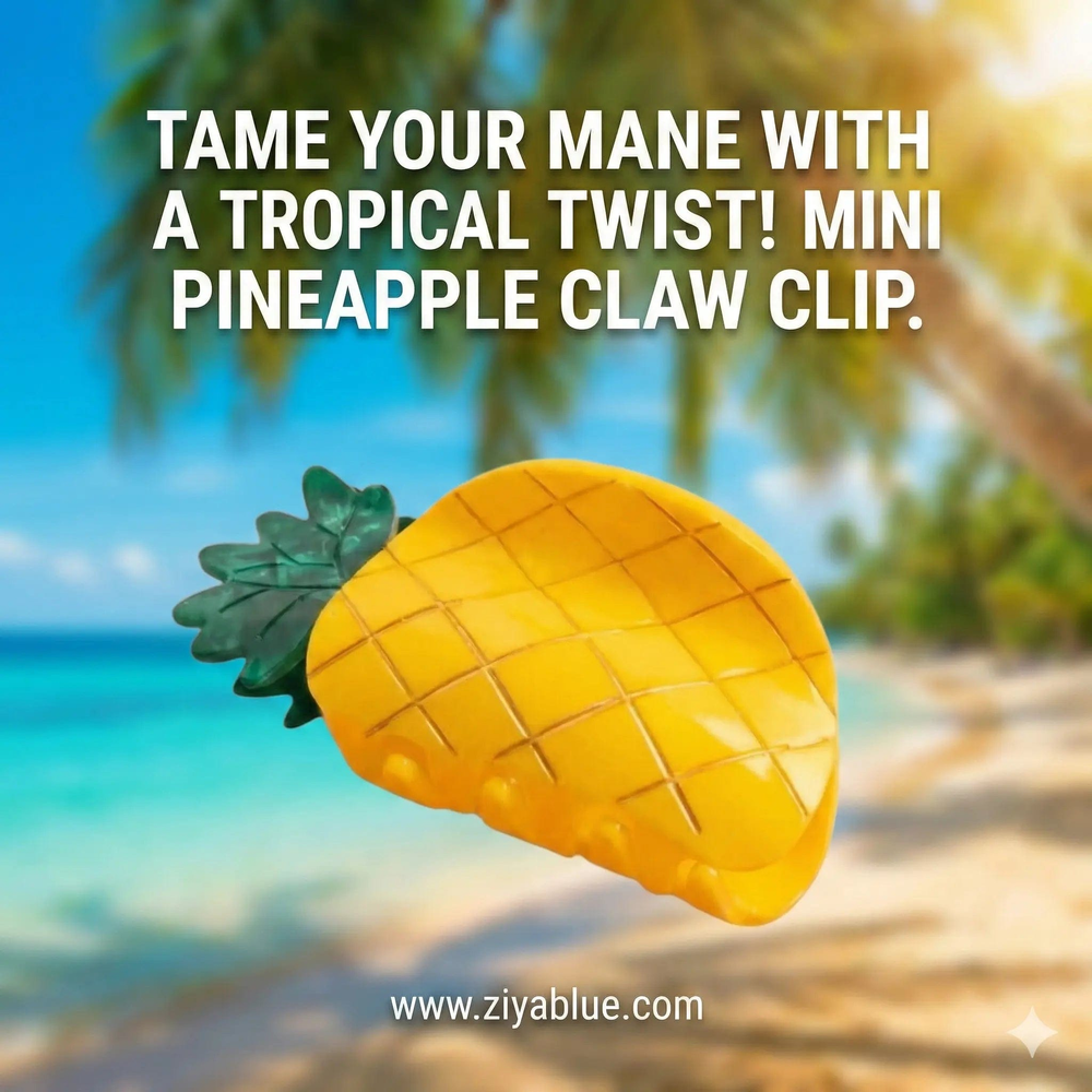 Ziya Blue Hair Accessories Pineapple Hair Claw | Tropical Twist Accessory | Ziya Blue