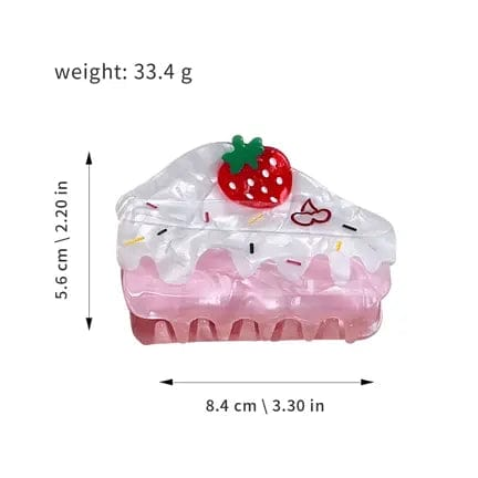 Ziya Blue Hair Accessories Strawberry Cake Hair Claw: Kawaii Hair Accessory - Ziya Blue